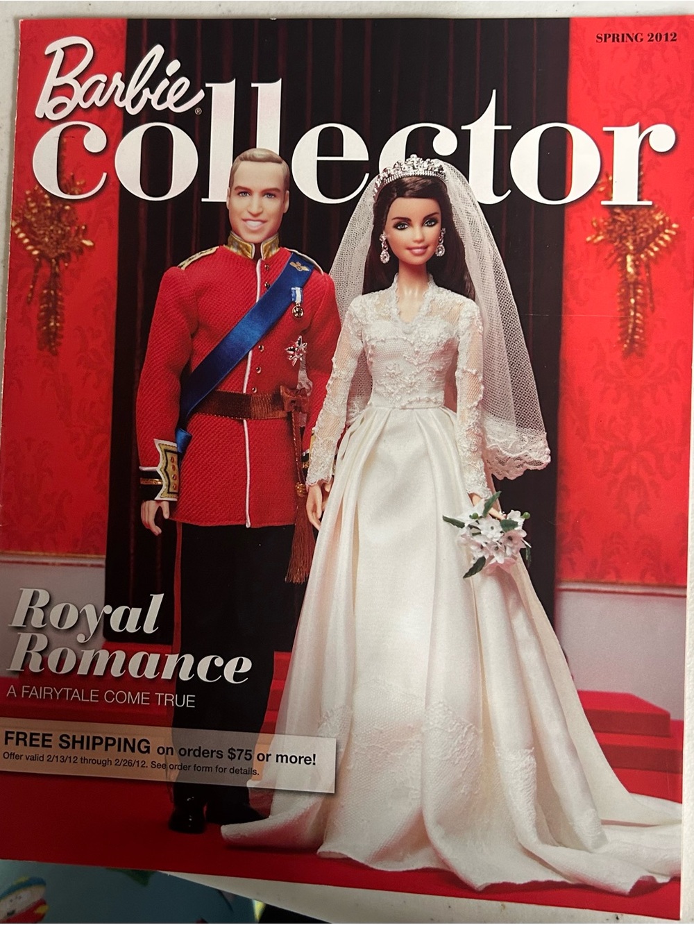 Royal Romance White Bridal Doll Magazine Cover